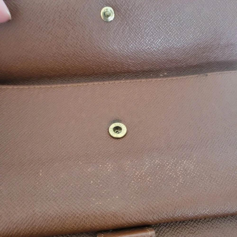Louis Vuitton Monogram‎ Canvas Long Wallet Brown Leather France TH0064 Fair
